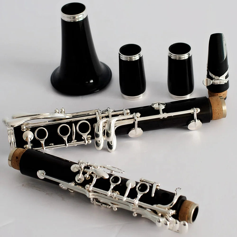 Professional ebony silver plated Bb Clarinet