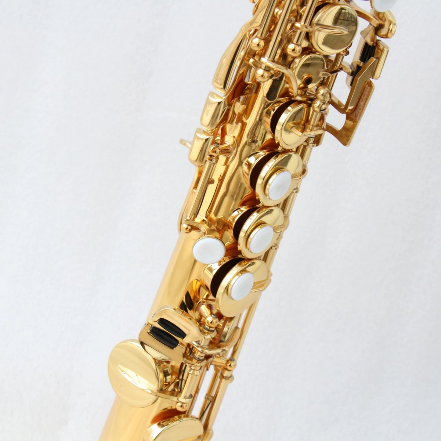 Professional factory price straight soprano saxophone brass body gold lacquer saxophone soprano