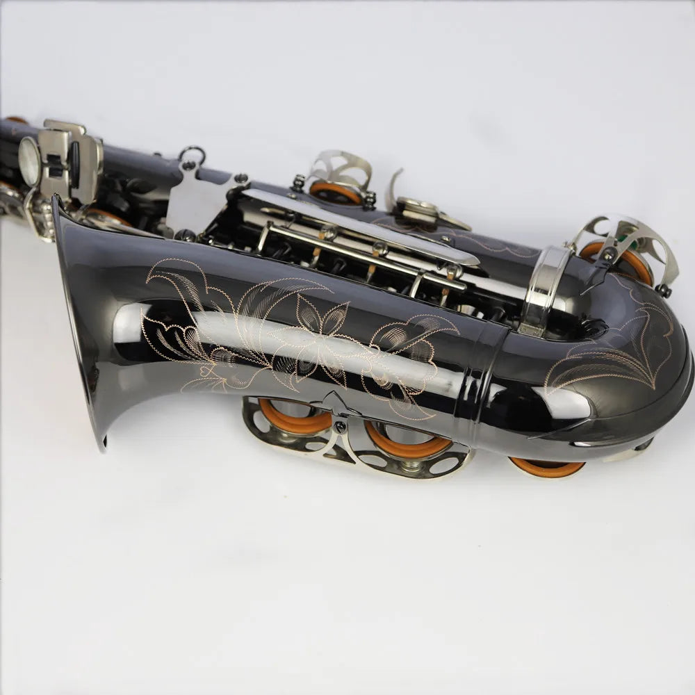 Professional musical instruments and cases, real picture alto saxophone, EB phosphor copper, black nickel art, free shipping