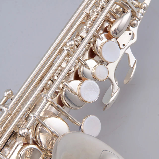 Professional silver plated Curved soprano saxophone with Premium sax bags and accessories