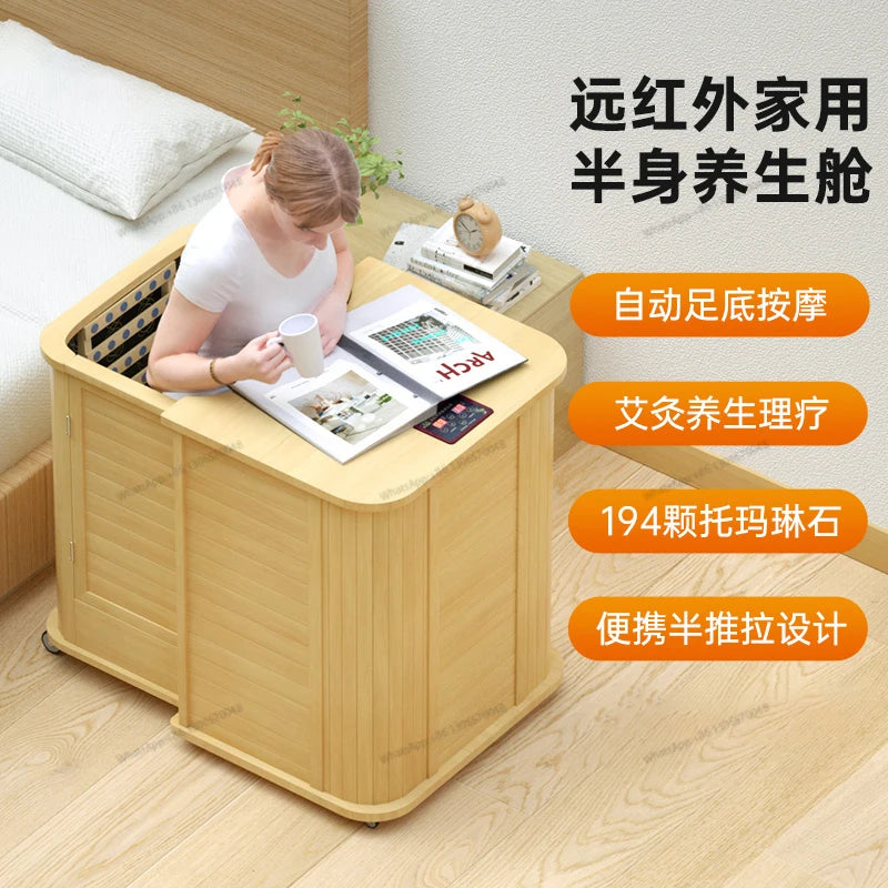 Pushing and pulling sweat steaming bucket, far infrared spectrum, sweat steaming room, household single person half body hologra