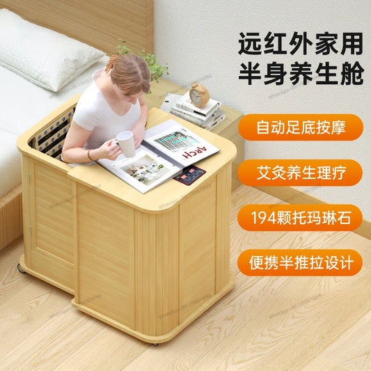 Pushing and pulling sweat steaming bucket, far infrared spectrum, sweat steaming room, household single person half body hologra