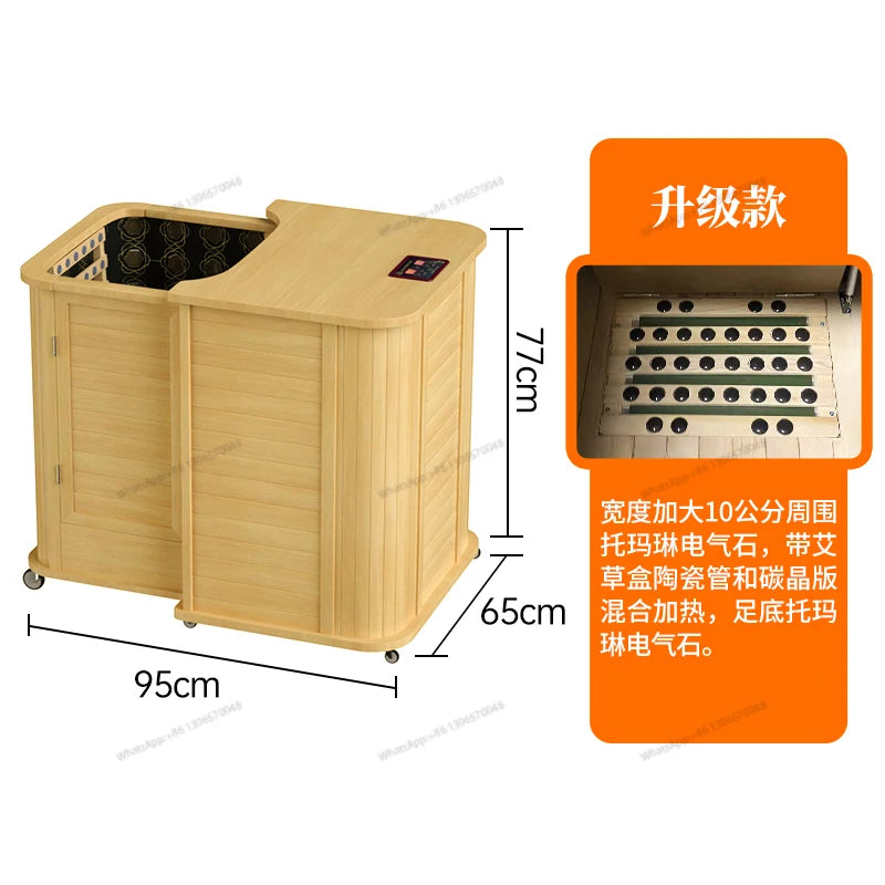 Pushing and pulling sweat steaming bucket, far infrared spectrum, sweat steaming room, household single person half body hologra