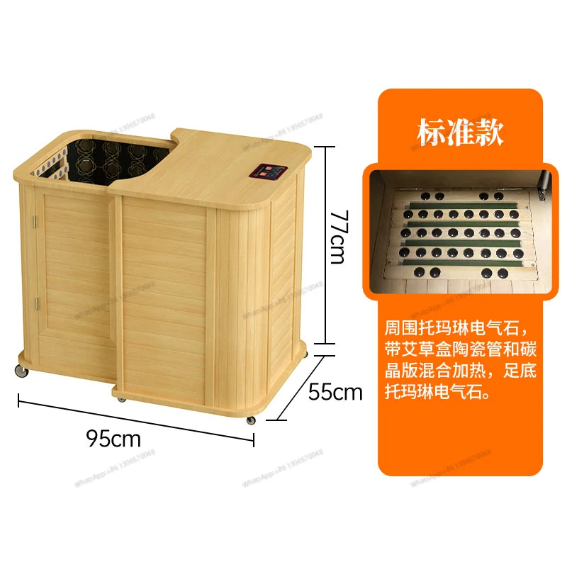 Pushing and pulling sweat steaming bucket, far infrared spectrum, sweat steaming room, household single person half body hologra