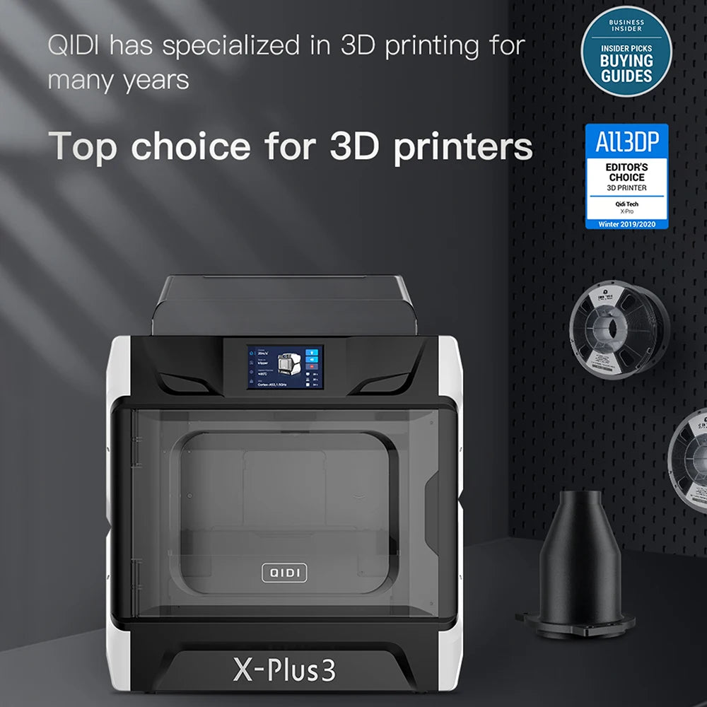 QIDI X-PLUS3 3D Printers 280x280x270mm Fully Upgrade 600mm/s Industrial Grade High-Speed 3D Printing with CoreXY Structure