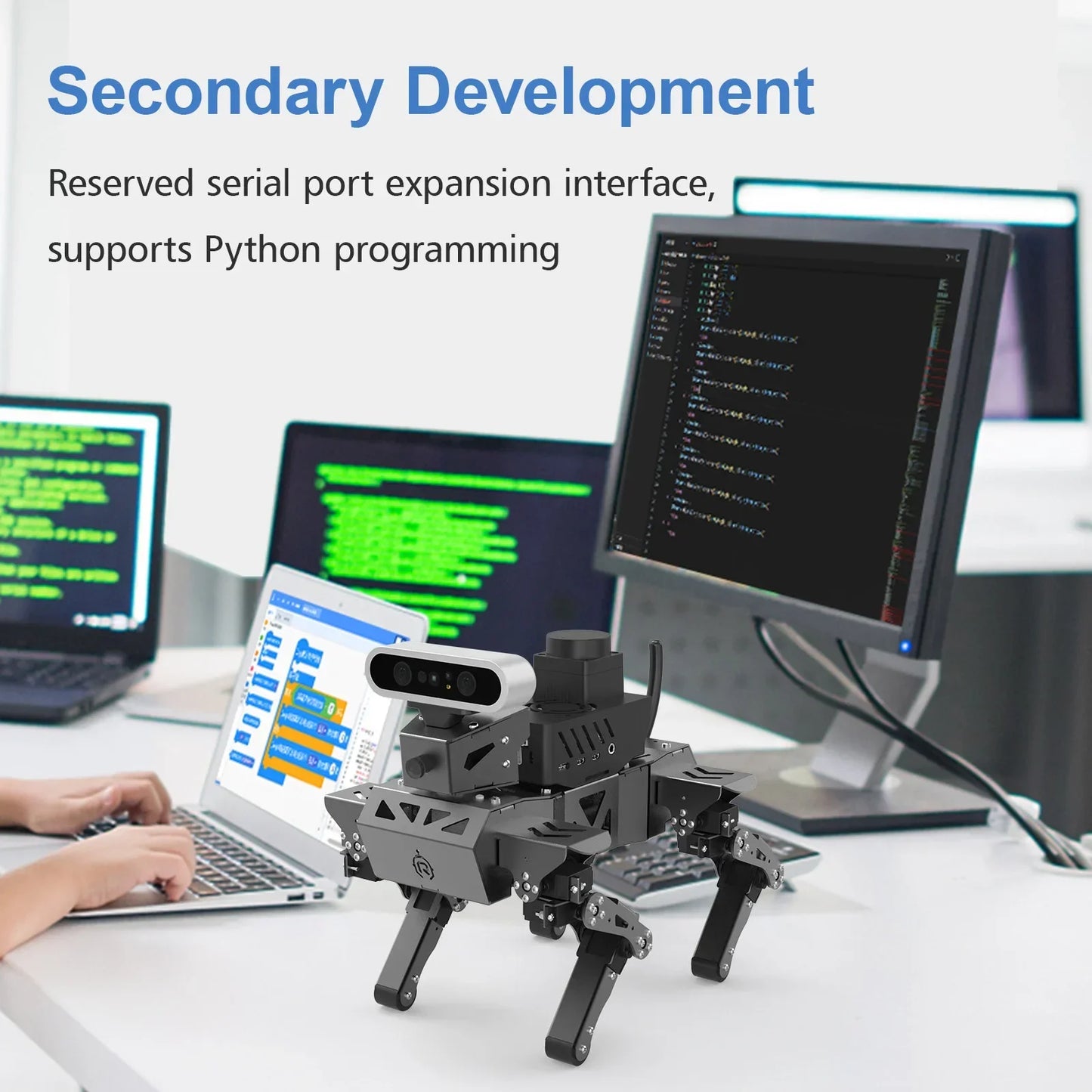 ROS Corgi Quadruped Dog Wifi Wireless Remote Control Intelligent Programming Robot AI Visual Education For iOS Android Gamepads