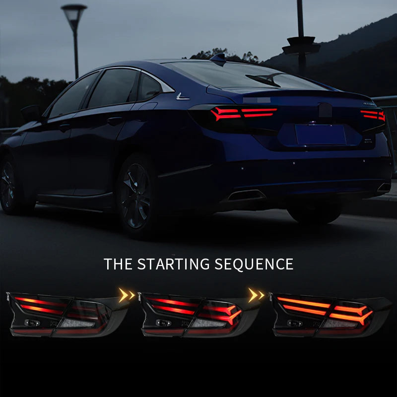 RTS Volle LED rückleuchten für accord limousine 10th Gen mit sequentielle schwanz lampe 2018 2019 Für Honda Accord rearlamp