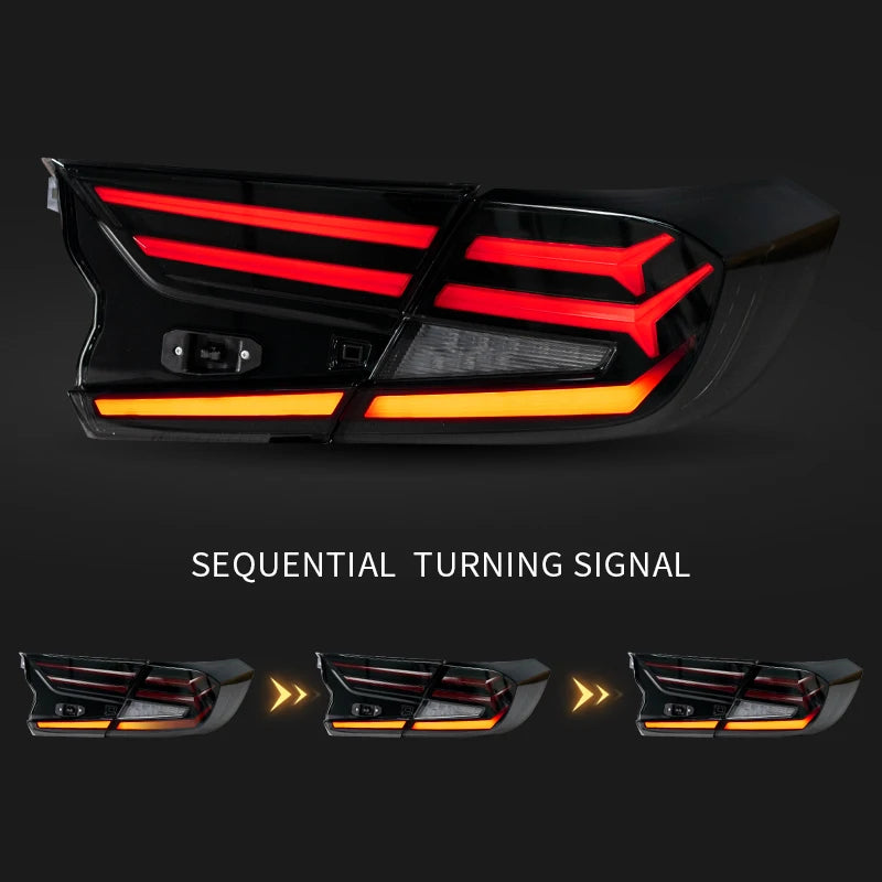 RTS Volle LED rückleuchten für accord limousine 10th Gen mit sequentielle schwanz lampe 2018 2019 Für Honda Accord rearlamp
