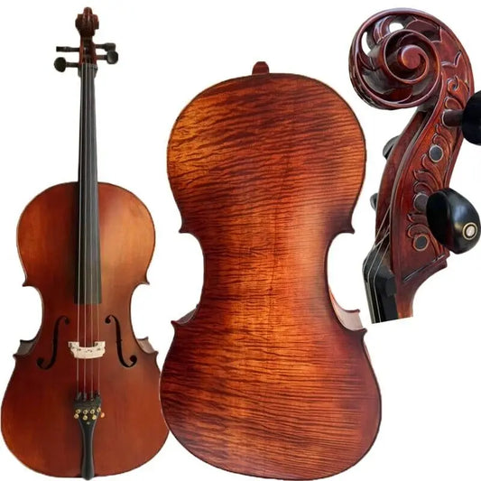 MMOOKA Rare Professional song "Master" Cello 4/4 ,flames back,Huge and powerful sound