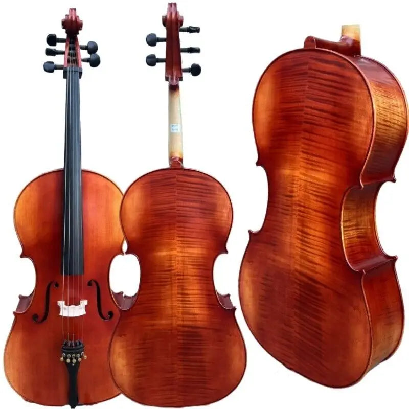 MMOOKA Rare Professional song maestro European tone 5 Strings Cello 4/4, Stradivarius Model