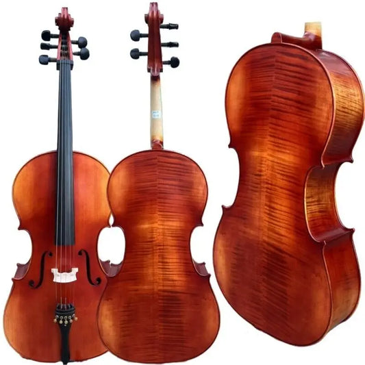 MMOOKA Rare Professional song maestro European tone 5 Strings Cello 4/4, Stradivarius Model