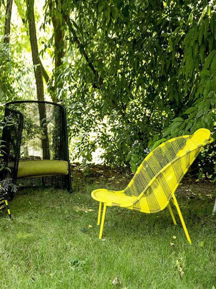 Rattan sofa balcony small tables and chairs lazy recliner art tea table garden outdoor courtyard