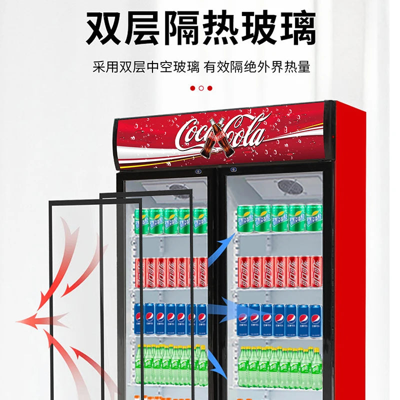 Refrigerated display cabinet, beverage cabinet, vertical commercial refrigerator, single door preservation cabinet, double door