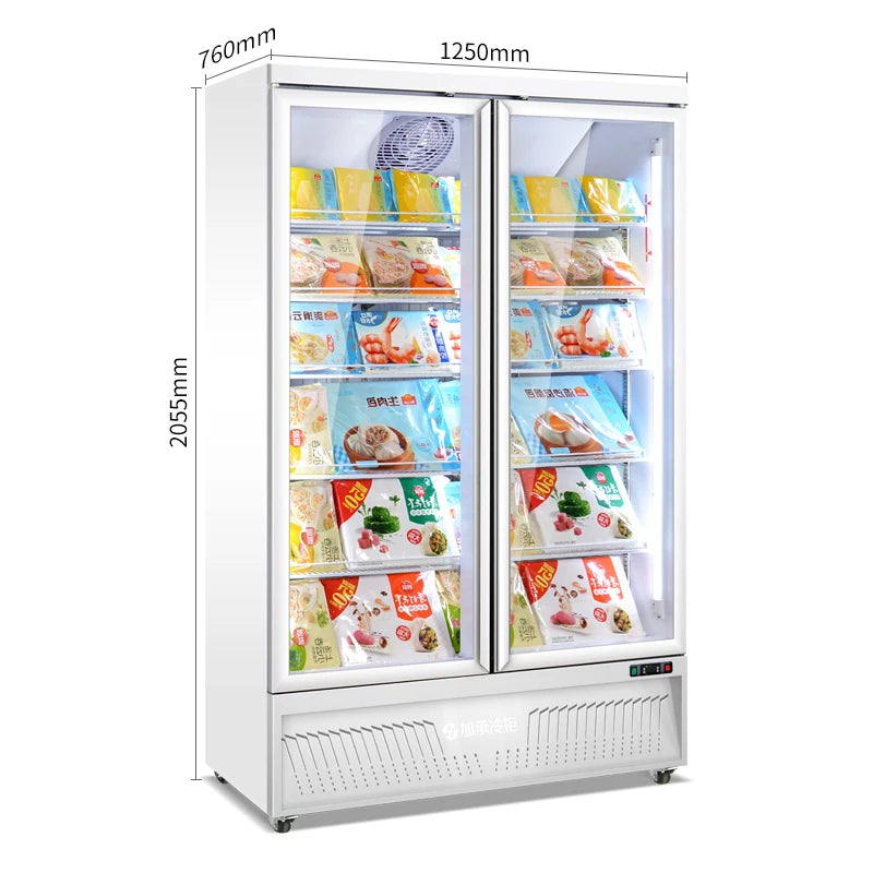 Refrigeration display cabinet vertical air-cooled low-temperature freezer commercial refrigerator display cabinet large-capacity