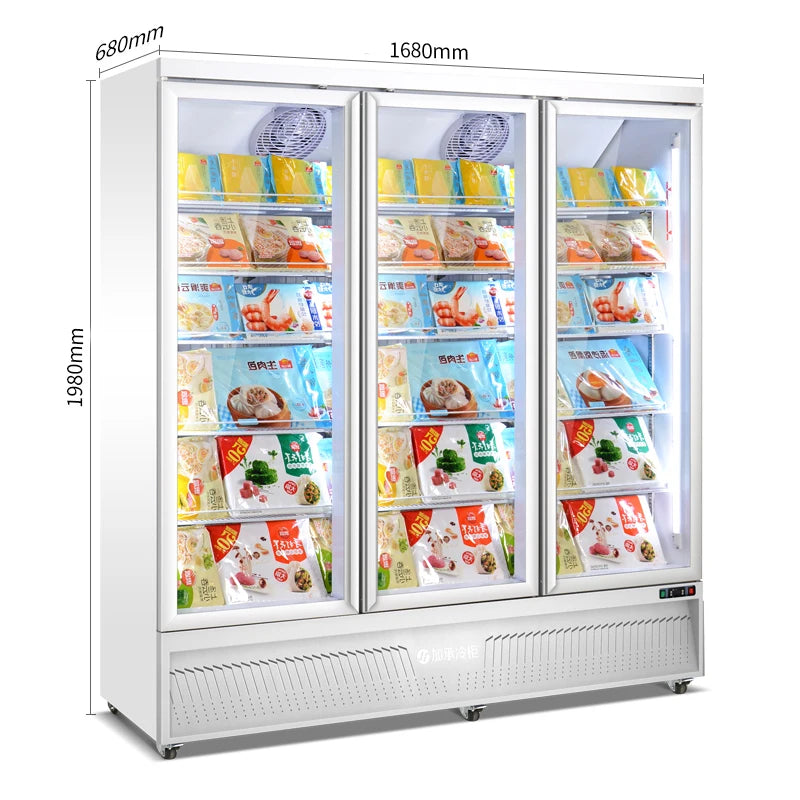 Refrigeration display cabinet vertical air-cooled low-temperature freezer commercial refrigerator display cabinet large-capacity