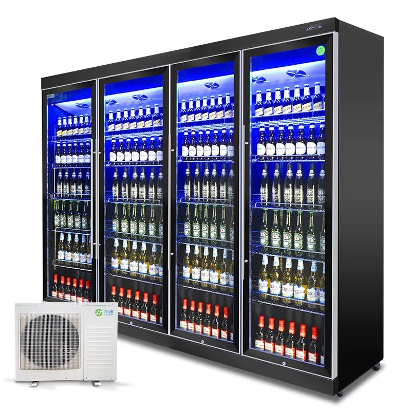 Refrigerator commercial bar freezer beer freezer vertical refrigerator fresh-keeping cabinet large capacity beverage display cab