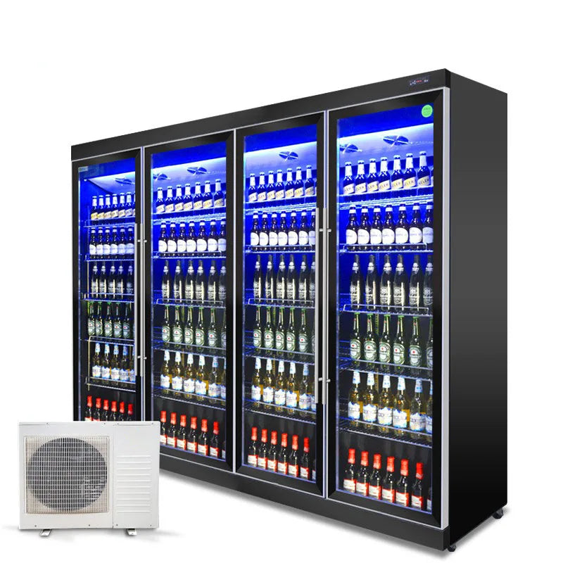 Refrigerator commercial bar freezer beer freezer vertical refrigerator fresh-keeping cabinet large capacity beverage display cab