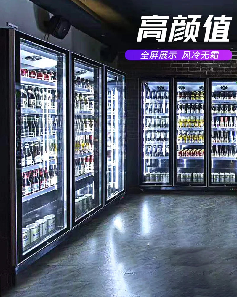 Refrigerator commercial beer cabinet online celebrity refrigerated display cabinet bar refrigerator vertical supermarket freezer