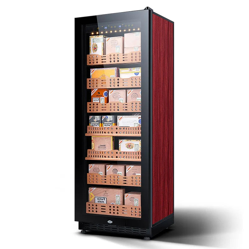 Refrigerator wine cooler Chiller Cigar Humidor Cabinet Freestanding Compact Wine Fridge 103 Bottle Digital Control Glass Door