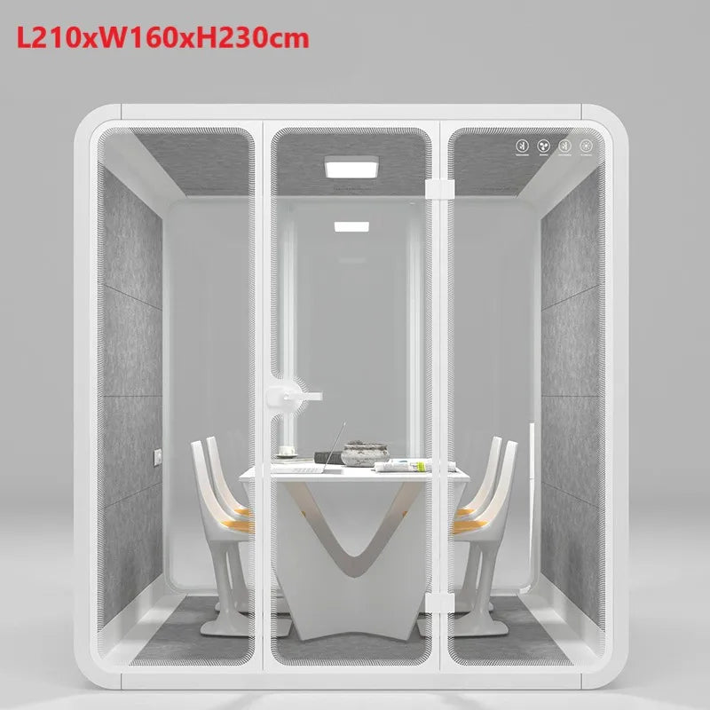 Removable glass household soundproof room, silent room, mobile soundproof shed