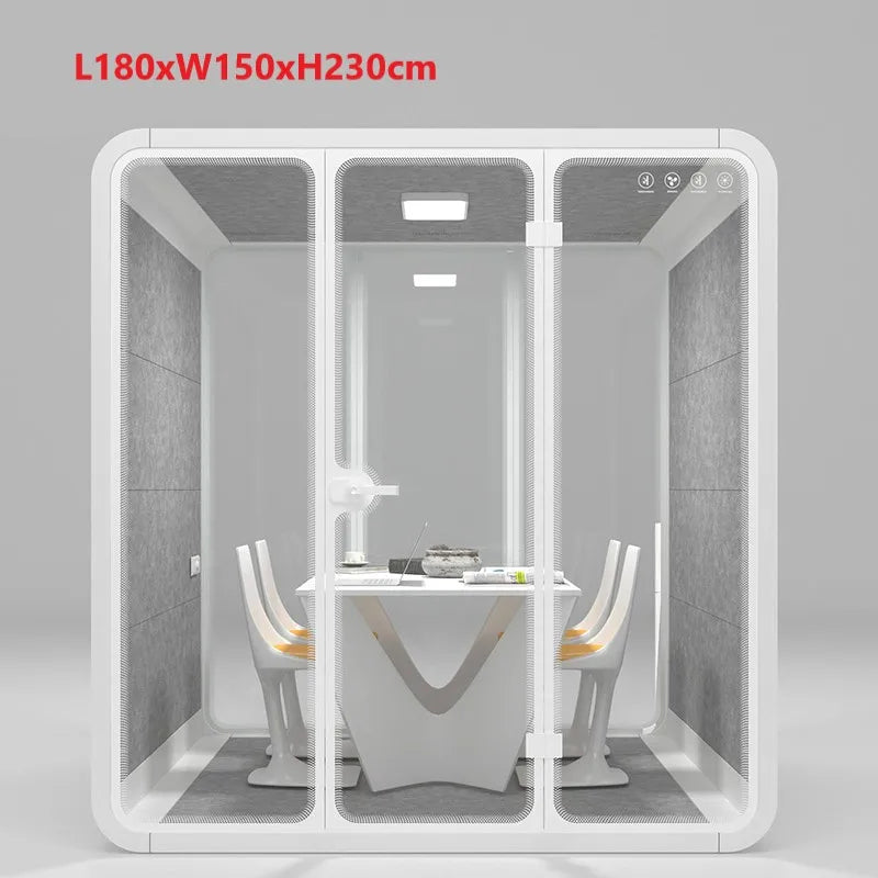 Removable glass household soundproof room, silent room, mobile soundproof shed