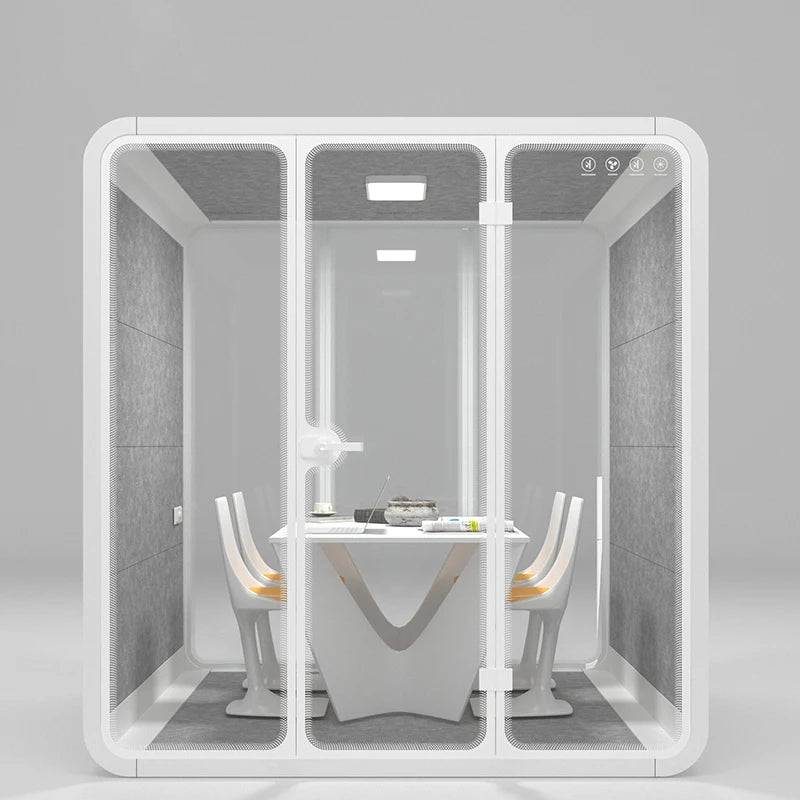 Removable glass household soundproof room, silent room, mobile soundproof shed