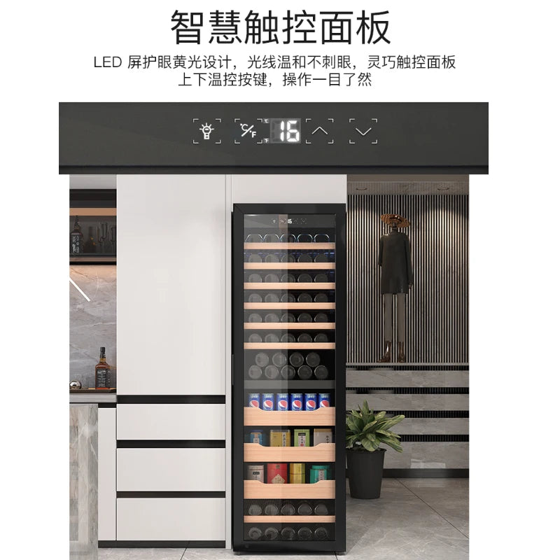 Restaurant, living room, constant temperature storage, 108 pieces of pressed red wine cabinet, hanging cup, household small wine