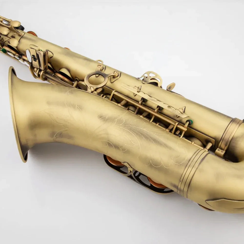 Retro 54 professional tenor saxophone B flat high-quality voice jazz instrument nostalgic one-to-one carving pattern sax tenor