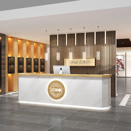 Retro bar cashier counter teahouse hotel homestay reception desk restaurant chess and card room counter small corner table