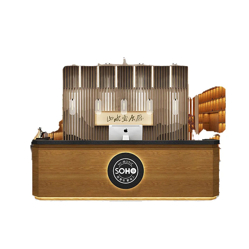 Retro bar cashier counter teahouse hotel homestay reception desk restaurant chess and card room counter small corner table