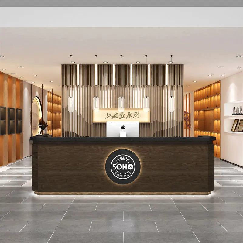Retro bar cashier counter teahouse hotel homestay reception desk restaurant chess and card room counter small corner table