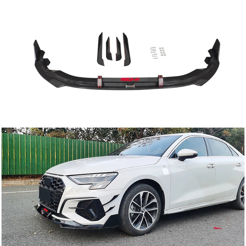 Retrofitted Sports Models All-In-One Special Three Compartments Front Bumper Lip For  A3 2021-2022