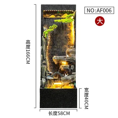 Rockery and flowing water landscape water curtain wall/entrance screen hotel villa courtyard decoration hall water feature wall