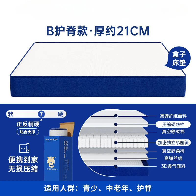 Roll High Quality Mattresses Memory Foam Spring Twin Foldable Queen Double Bed Mattress Twin Sleep Colchon Bedroom Furniture