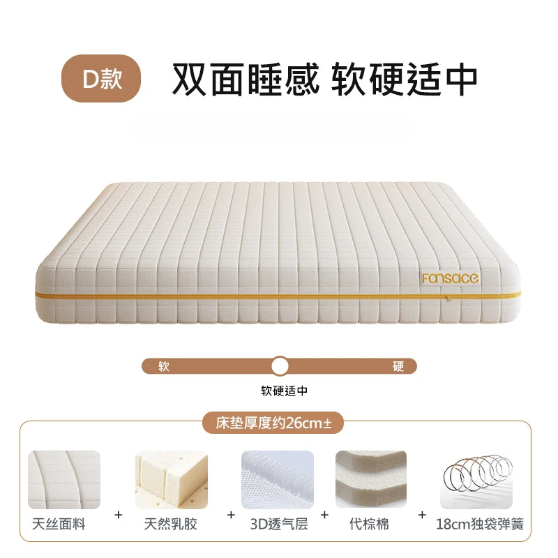 Roll Spring Mattresses Memory Foam Folding Thickness Foldable Queen Mattresses King Size Spring Colchoneta Bedroom Furniture
