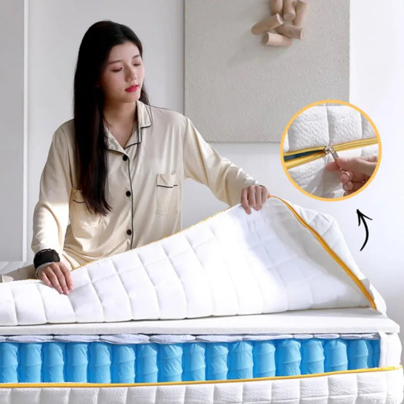 Roll Spring Mattresses Memory Foam Folding Thickness Foldable Queen Mattresses King Size Spring Colchoneta Bedroom Furniture