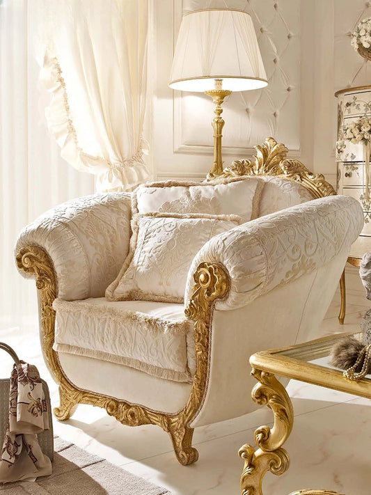 Romantic French all-solid wood carved sofa combination luxury villa furniture European living room custom large-sized sofa