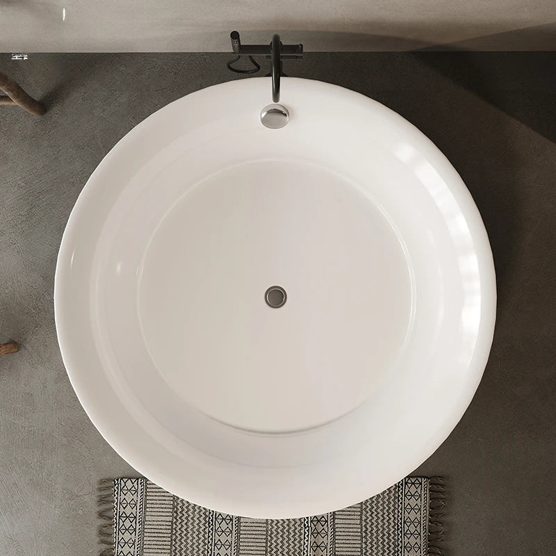 Round independent bathtub integrated seamless acrylic double large space bathtub for restaurant