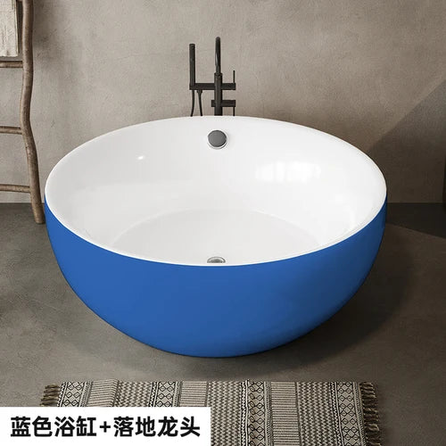 Round independent bathtub integrated seamless acrylic double large space bathtub for restaurant