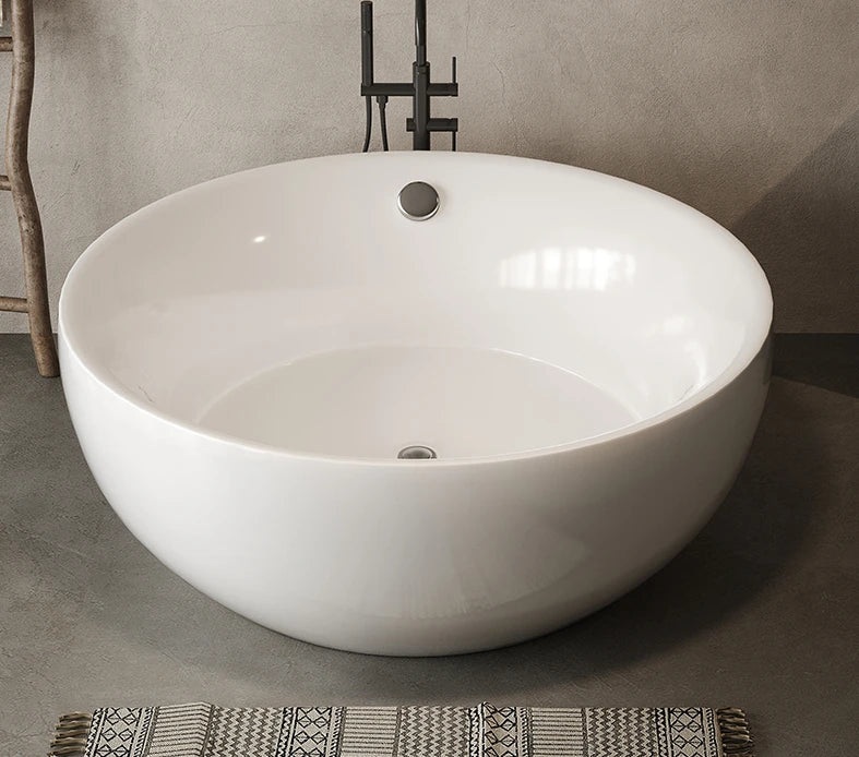 Round independent bathtub integrated seamless acrylic double large space bathtub for restaurant