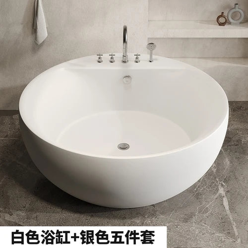 Round independent bathtub integrated seamless acrylic double large space bathtub for restaurant