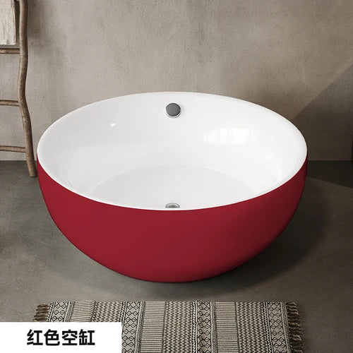 Round independent bathtub integrated seamless acrylic double large space bathtub for restaurant