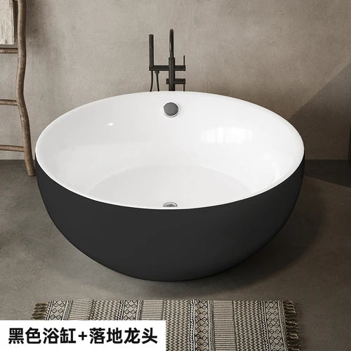 Round independent bathtub integrated seamless acrylic double large space bathtub for restaurant