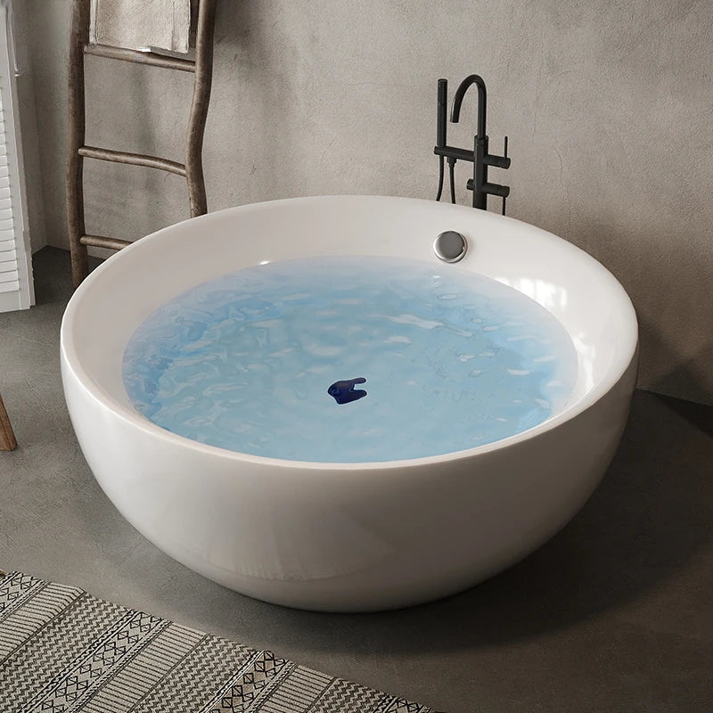 Round independent bathtub integrated seamless acrylic double large space bathtub for restaurant