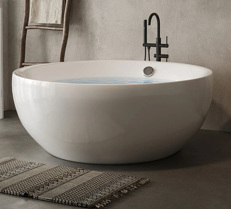 Round independent bathtub integrated seamless acrylic double large space bathtub for restaurant