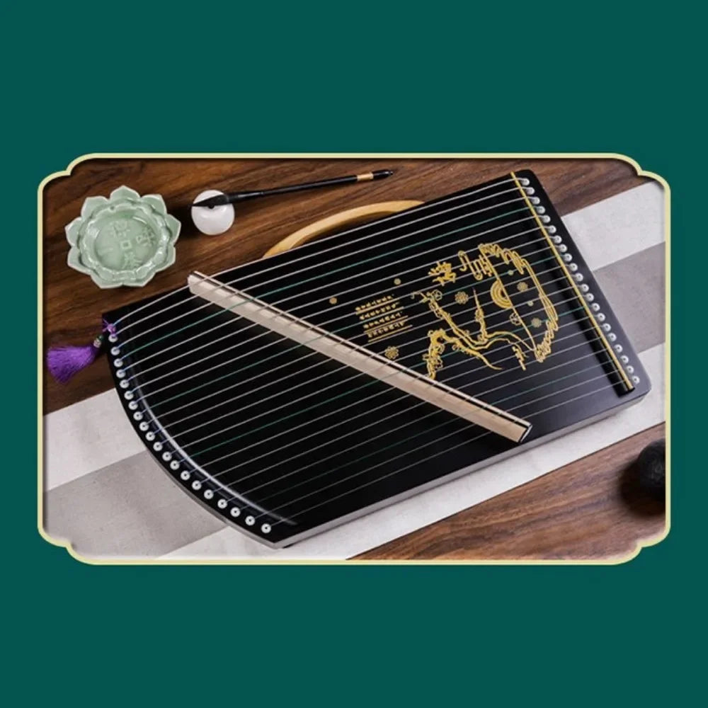 14 21 Strings Guzheng Portable Wooden Guqin Chinese Mini Zither Beginner Finger Trainer Traditional Stringed Instruments Gift