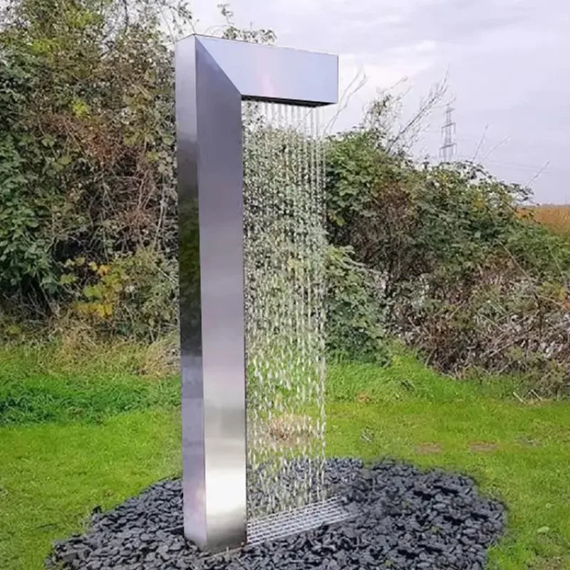 ANTNX Waterfall Fountain Outdoor Curtain  Customized Stainless Steel Water Feature Indoor Waterfall Rain Water Curtain for Garden Yard ANTNX.COM