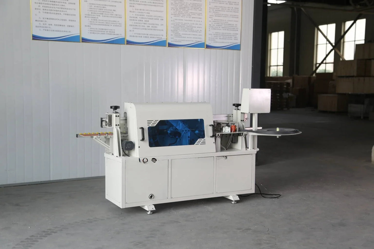 ANTNX High Speed Automatic Double-sided Top and Bottom Cutting Bander Polishing Glue Coating Banding Machine with Large Glue Pot ANTNX.COM