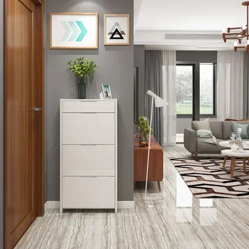 MMOOKA Modern Minimalist Shoe Cabinets White Ultra Thin Flip Multifunctional Shoe Cabinets Storage Zapateros Furniture
