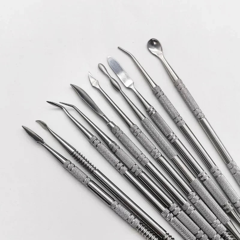 MMOOKA MMOOKA 10Pcs/Set Stainless Steel Soft Clay Tools Polymer Sculpting Smoothing Wax Pottery Ceramic Modeling Carved Tools  AccessoriesMMOOKA.COM